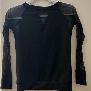 Sheer sleeved black shirt (S)